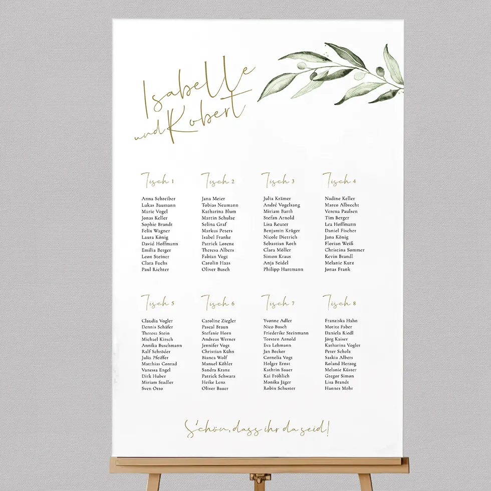 weddingstyle-feier-toskana-sitzplan-schild-acryl-poster image 1