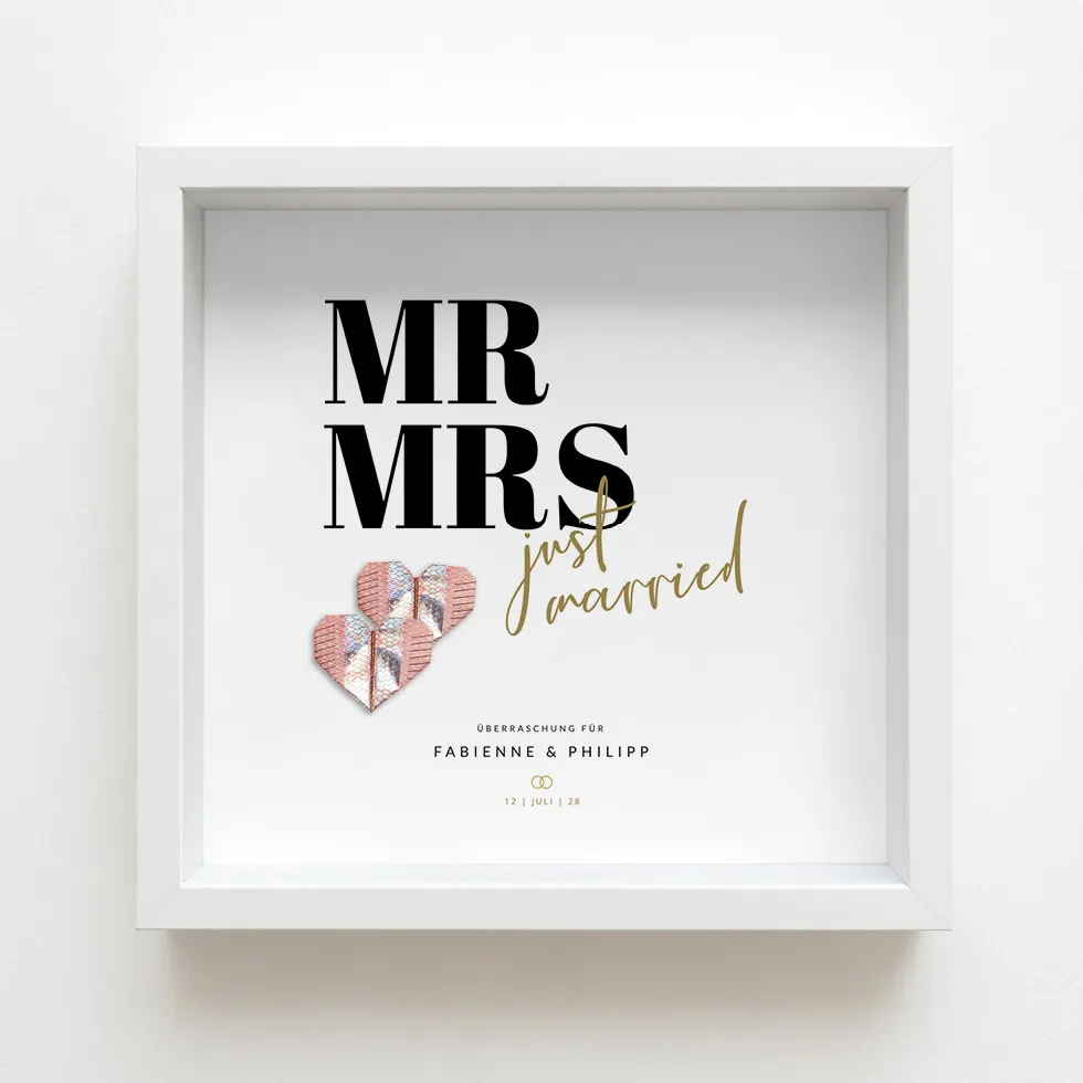 weddingstyle-geschenke-geldgeschenk-mr-mrs-bilderrahmen image 1