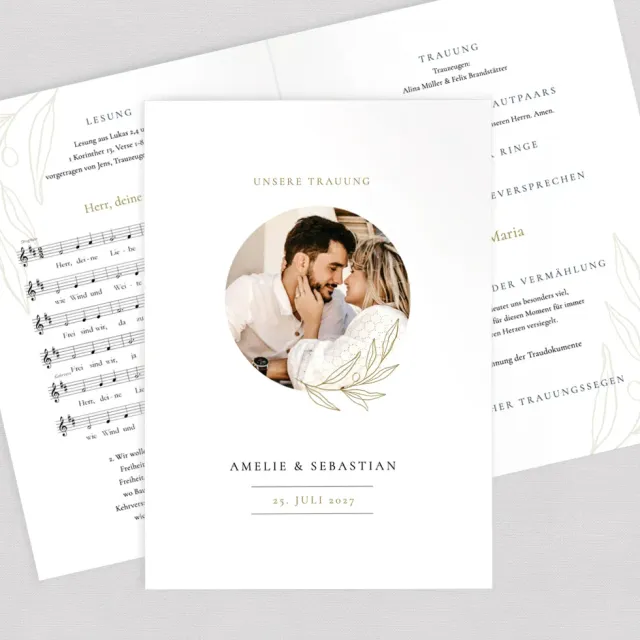 weddingstyle-trauung-branch-foto-kirchenheft-din-a5-gedruckt image 1