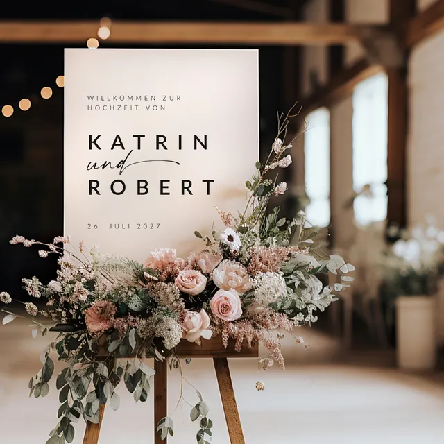 weddingstyle-typographie-willkommensschild-hochzeit-personalisierbar image 1