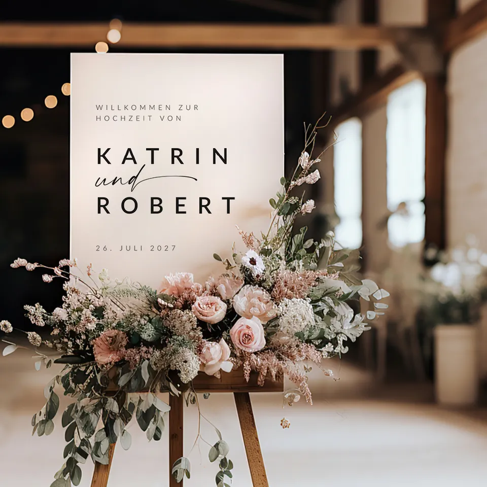 weddingstyle-typographie-willkommensschild-hochzeit-personalisierbar image 1