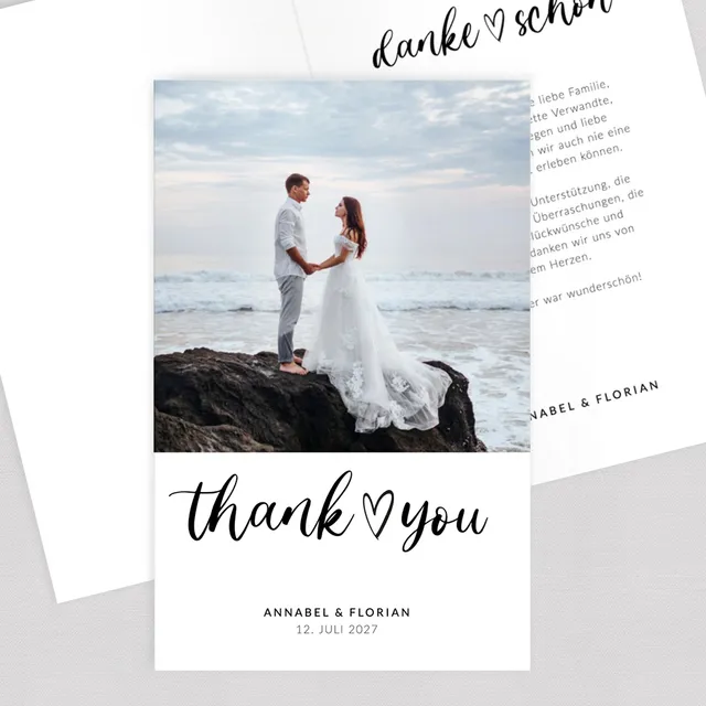 weddingstyle-herzschrift-dankeskarte-klappkarte-personalisiert-25-st-ck image 1