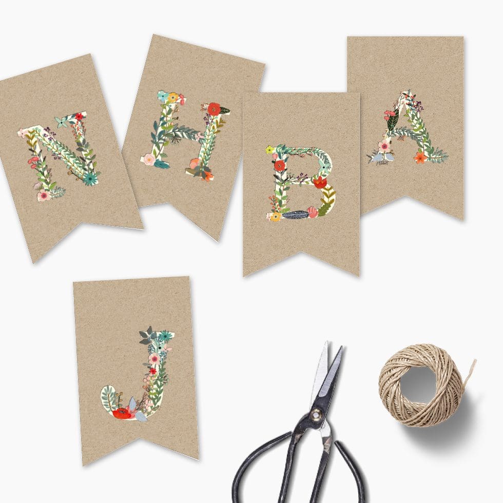 weddingstyle-feier-girlande-blumenwiese-kraftpapier-diy-buchstaben image 2