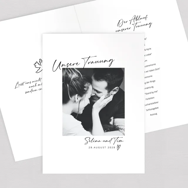 weddingstyle-trauung-kirchenheft-umschlag-with-love-vorlage image 1