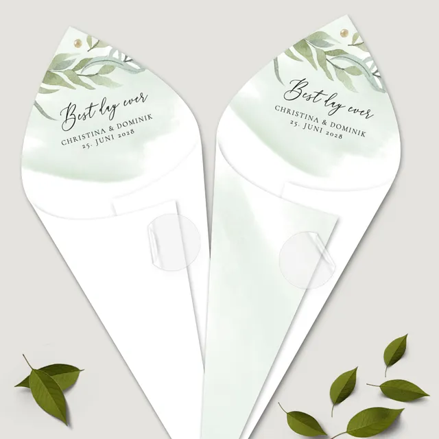 weddingstyle-sektempfang-spitzt-ten-greenery-bedruckt-170g image 1
