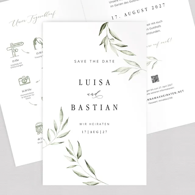 weddingstyle-olivenzweige-hochzeitseinladung-klappkarte-b6 image 1