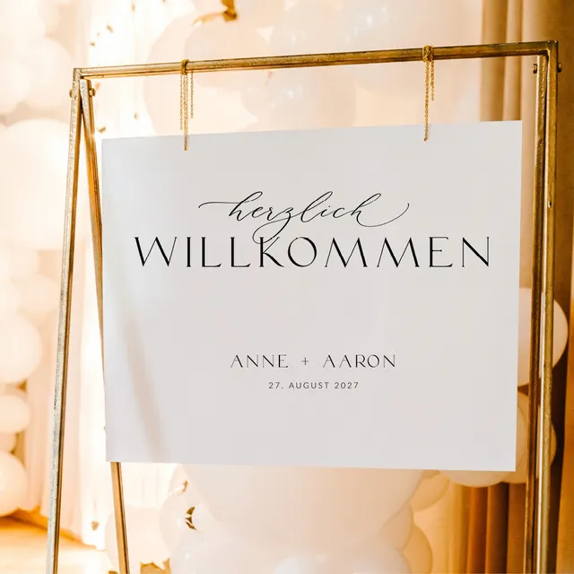 weddingstyle-trauung-willkommensschild-modern-calligraphy image 1