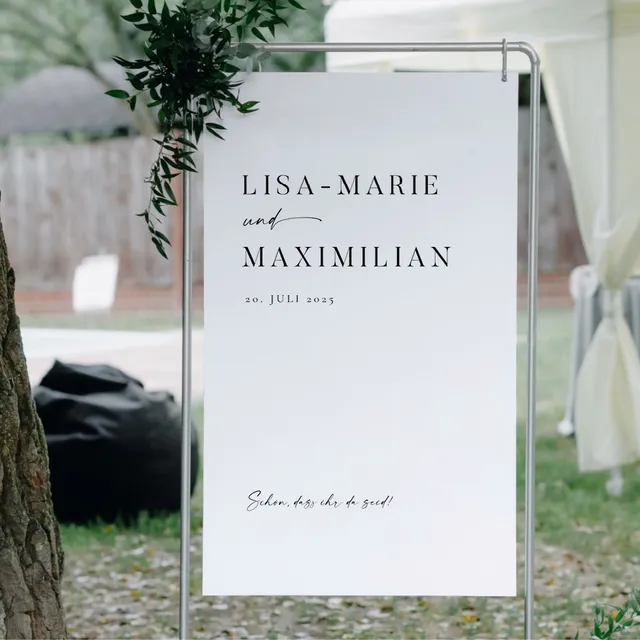 weddingstyle-lisa-max-willkommensschild-hochzeit-personalisiert image 1