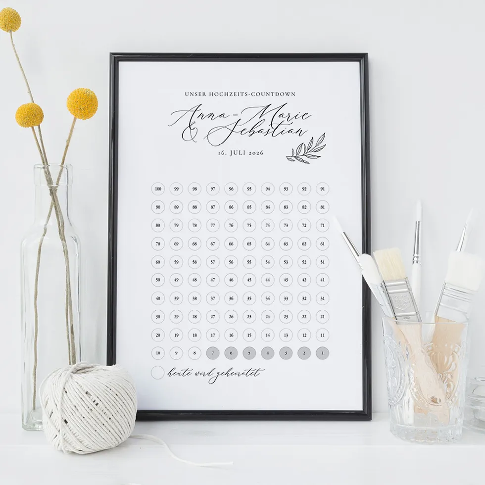 weddingstyle-geschenke-countdown-bild-elegant image 1