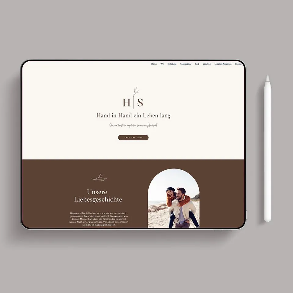 weddingstyle-boho-hochzeitswebseite-vorlage-canva-homepage image 1