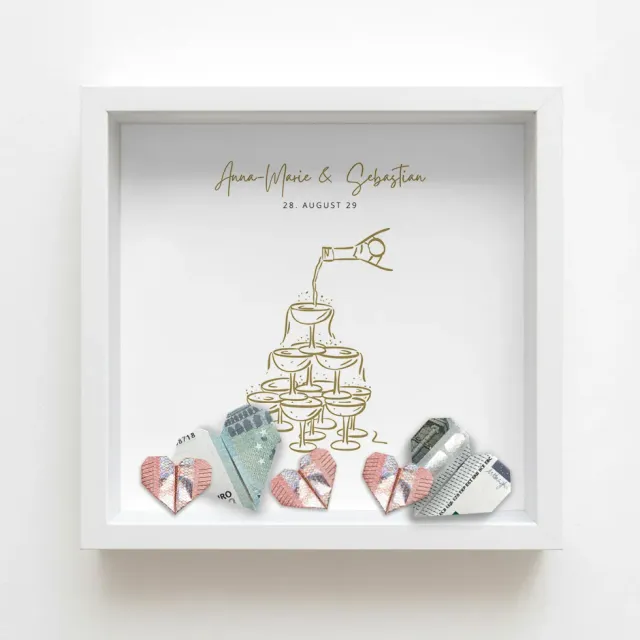 weddingstyle-geschenke-sekt-geldgeschenk-bilderrahmen image 1