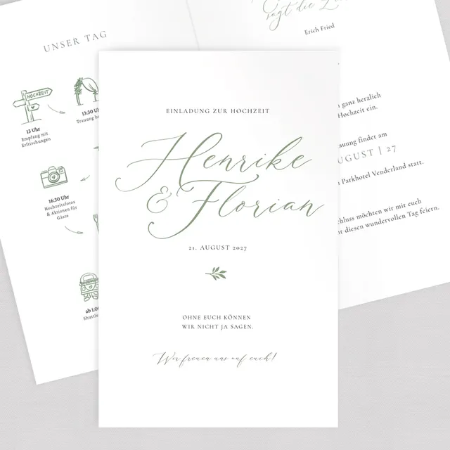 weddingstyle-hochzeitskarten-einladung-green-romance-klappkarte-b6 image 1