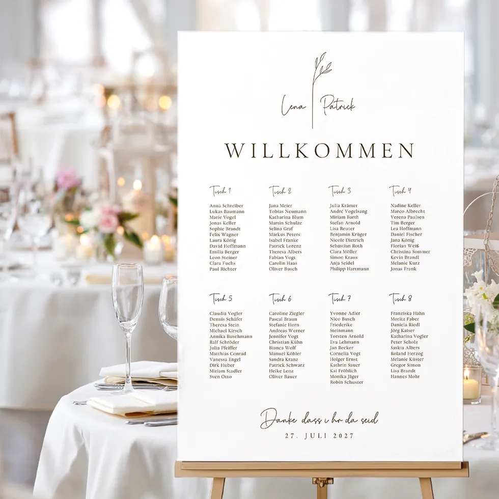 weddingstyle-feier-boho-zweig-sitzplan-schild-individuell image 1