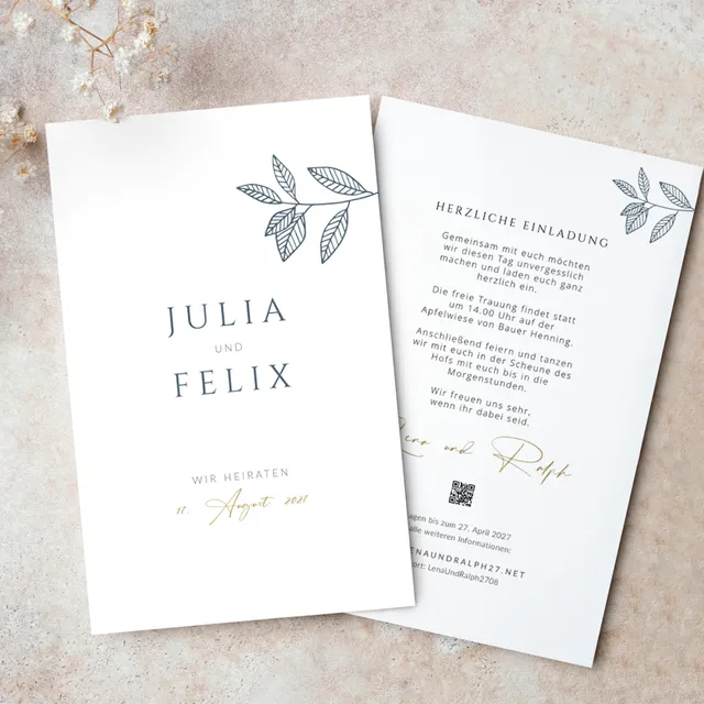 weddingstyle-pure-elegance-hochzeitseinladung-b6-personalisiert image 1