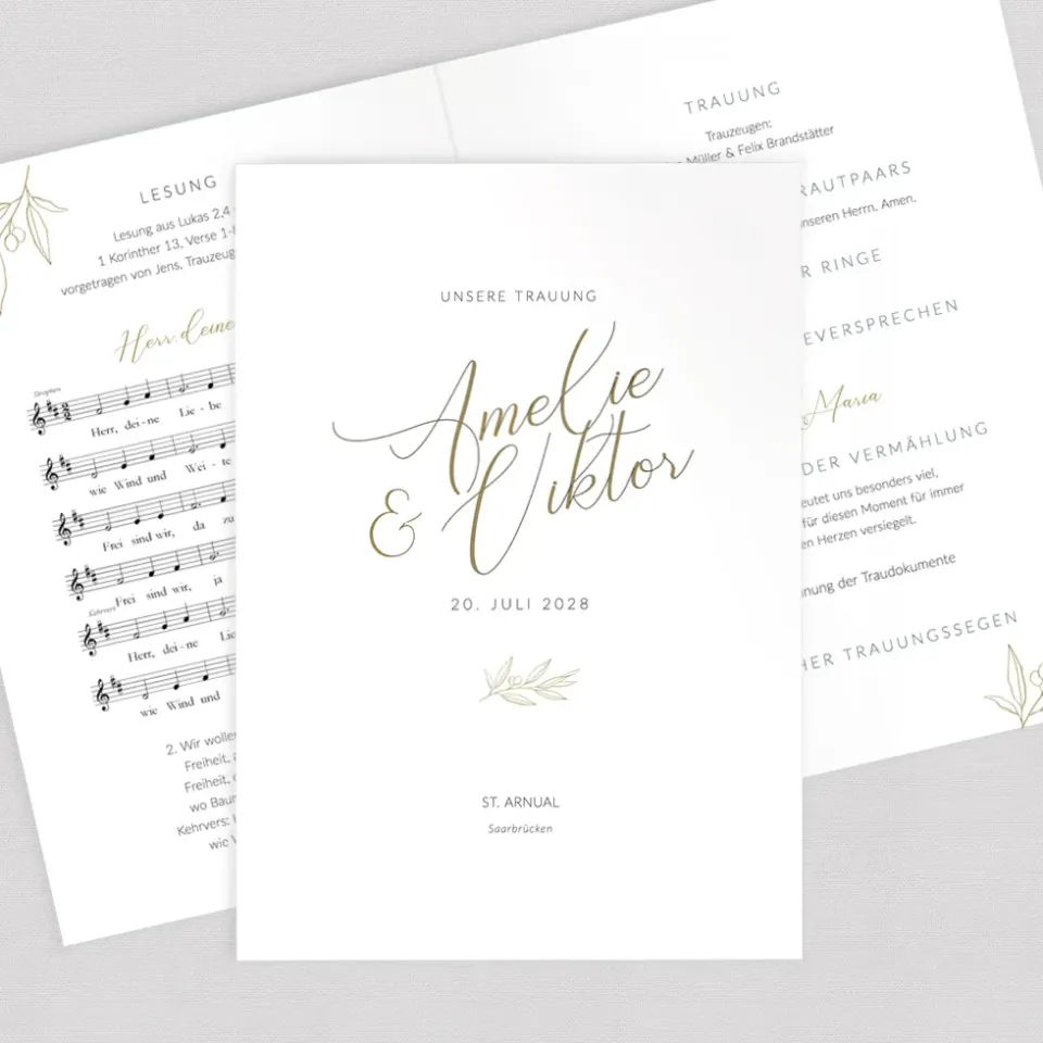 weddingstyle-elegant-branch-kirchenheft-din-a5 image 1