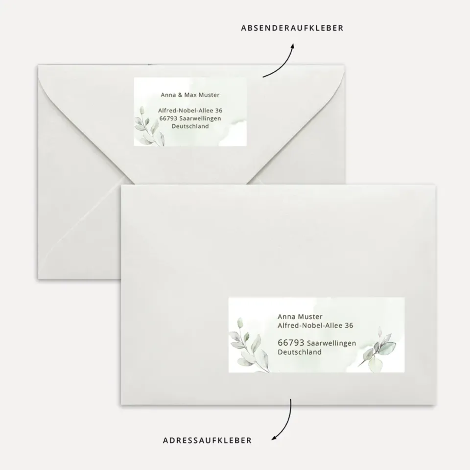 weddingstyle-hochzeitskarten-adressaufkleber-eukalyptus-vorlage-17-designs image 1
