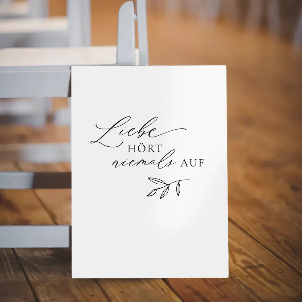 weddingstyle-trauung-dekoschild-modern-personalisierbar-din-a4 image 1