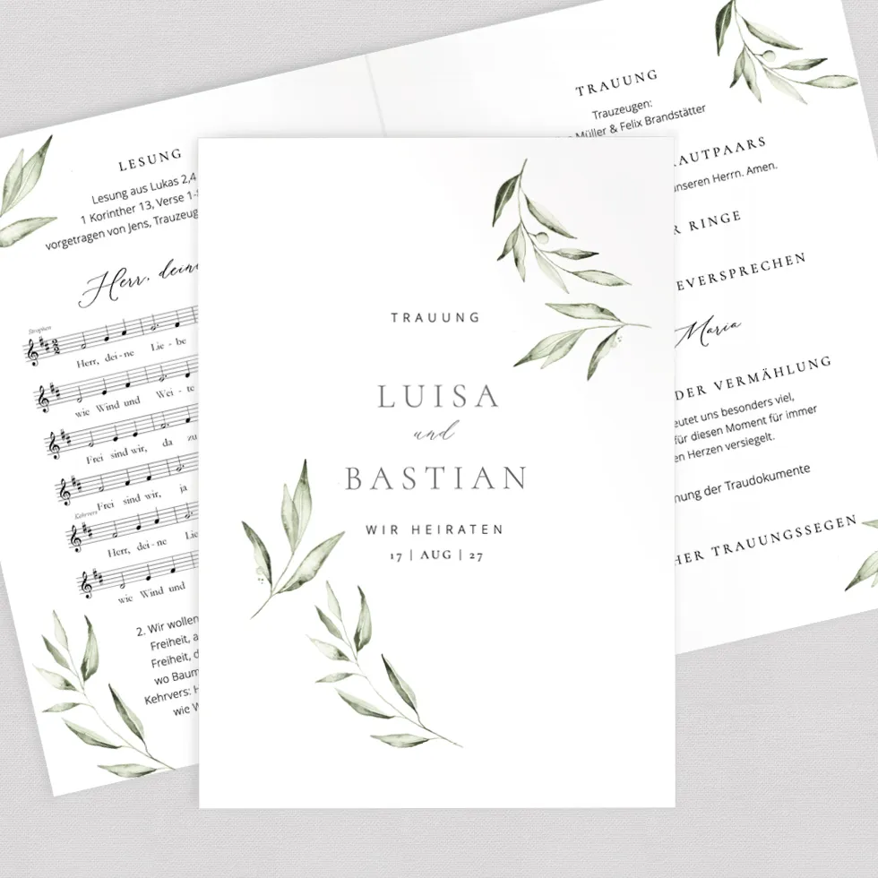 weddingstyle-wonderful-greens-kirchenheft-din-a5 image 1