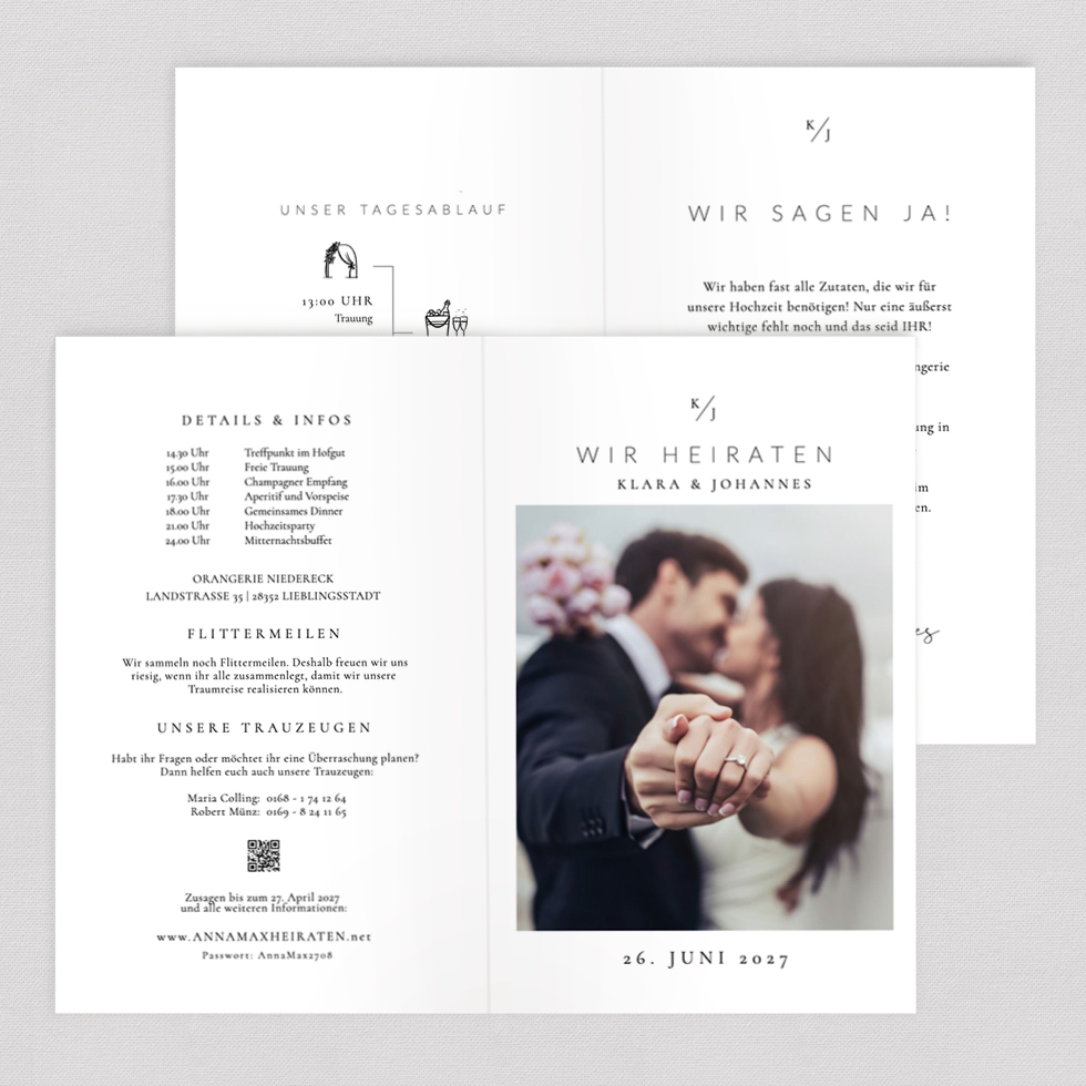 weddingstyle-just-us-hochzeitseinladung-klappkarte-schlicht image 2