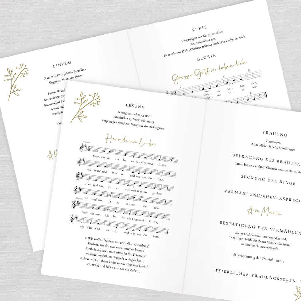 weddingstyle-trauung-kirchenheft-wild-flowers-din-a5-gedruckt image 2