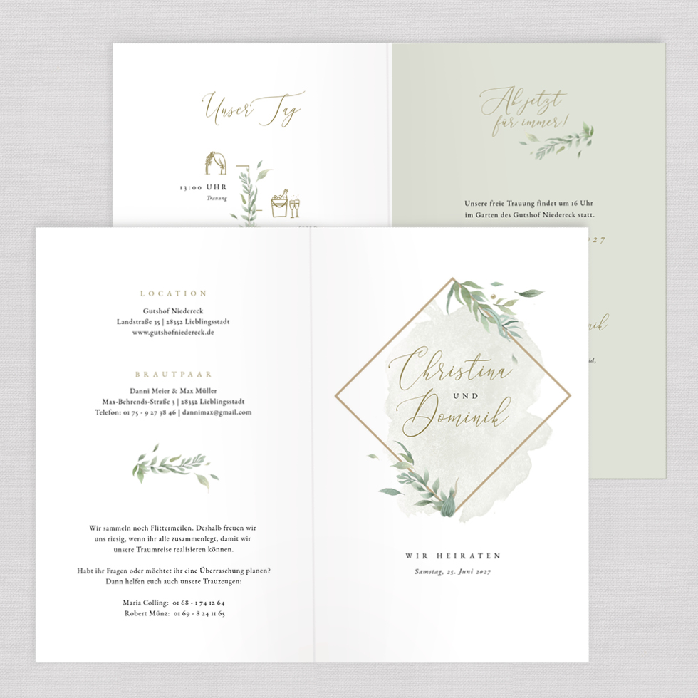 weddingstyle-hochzeitskarten-einladung-greenery-klappkarte-b6 image 2