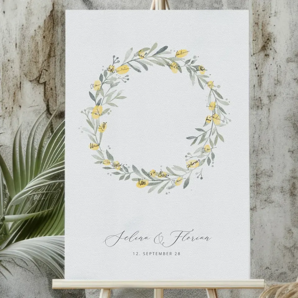weddingstyle-feier-fingerabdruck-bild-greenery-g-stebuch-personalisiert image 1