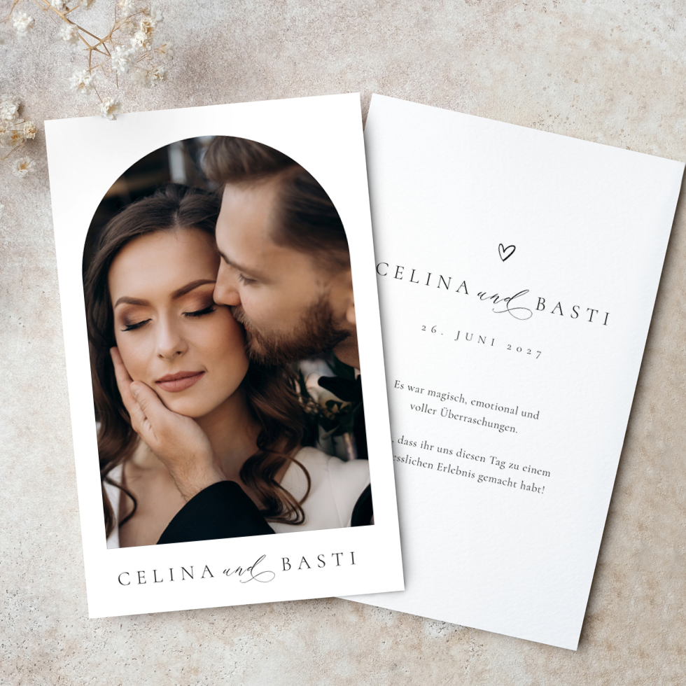 weddingstyle-hochzeitskarten-dankeskarte-modern-mit-bogen image 1