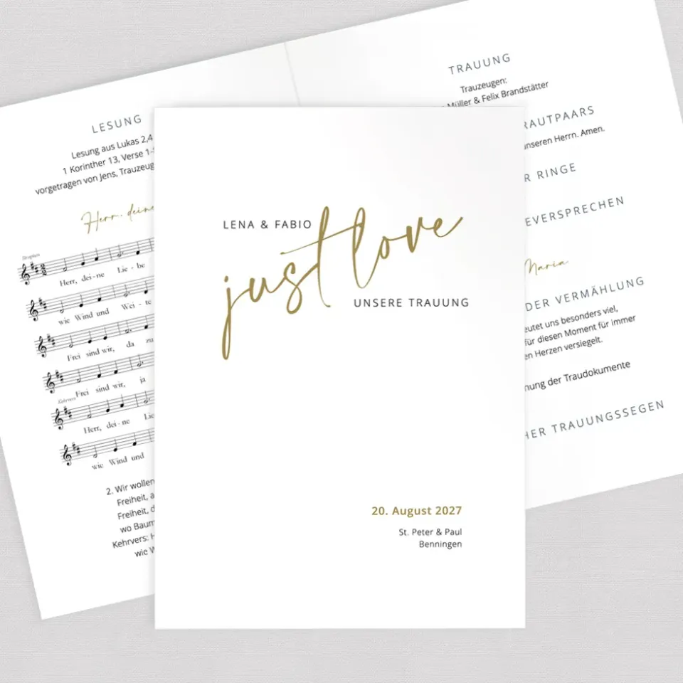 weddingstyle-trauung-boho-lettering-kirchenheft-din-a5-gedruckt image 1