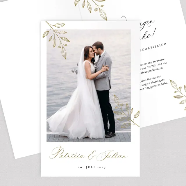 weddingstyle-hochzeitskarten-dankeskarte-zweig-elegant-klappkarte image 1