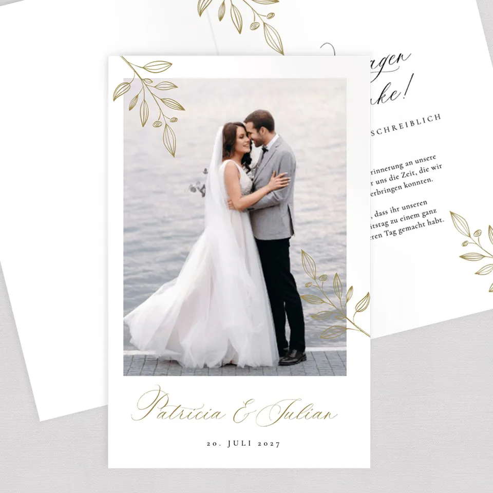weddingstyle-hochzeitskarten-dankeskarte-zweig-elegant-klappkarte image 1