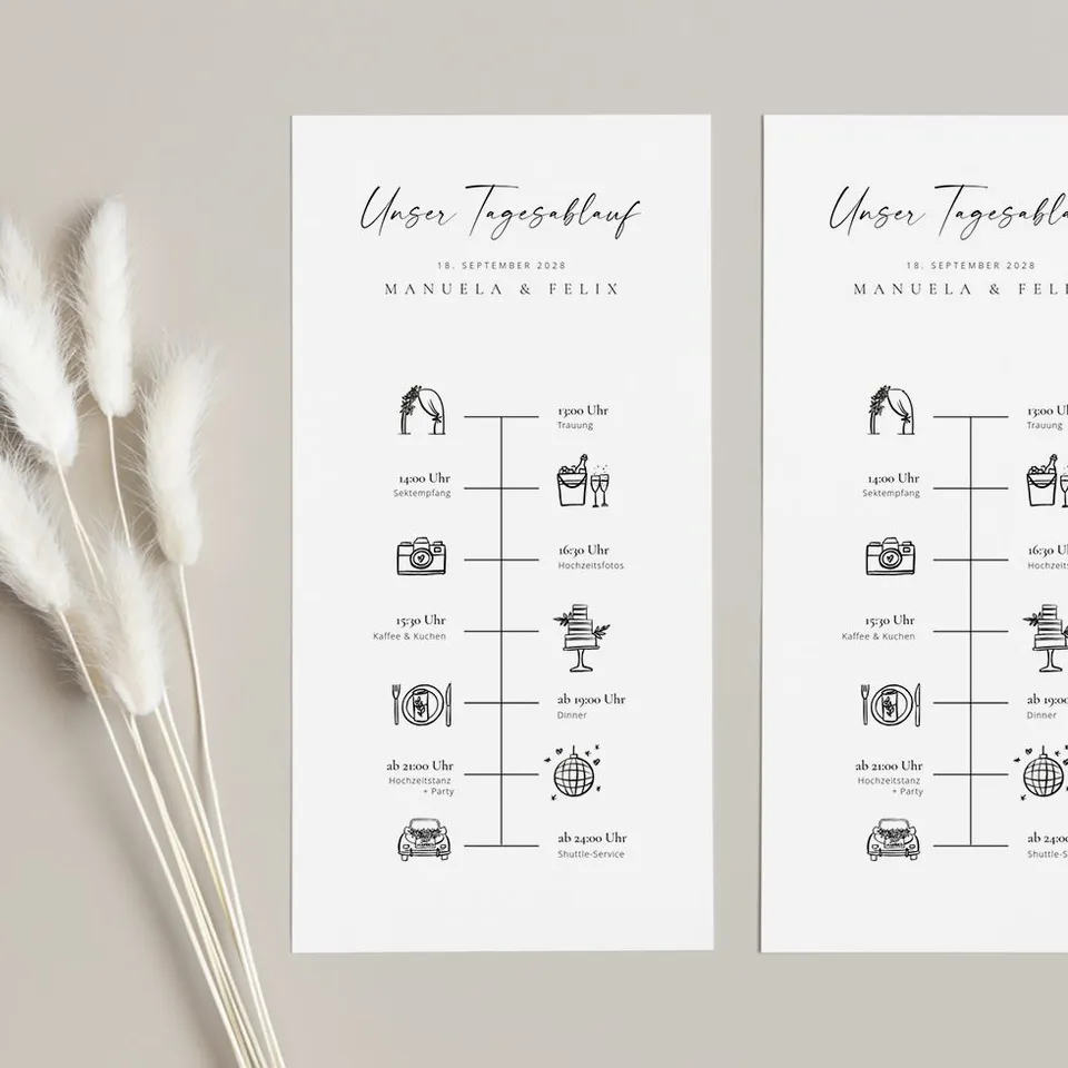 weddingstyle-feier-tagesablauf-karten-hochzeit-programmkarte image 1