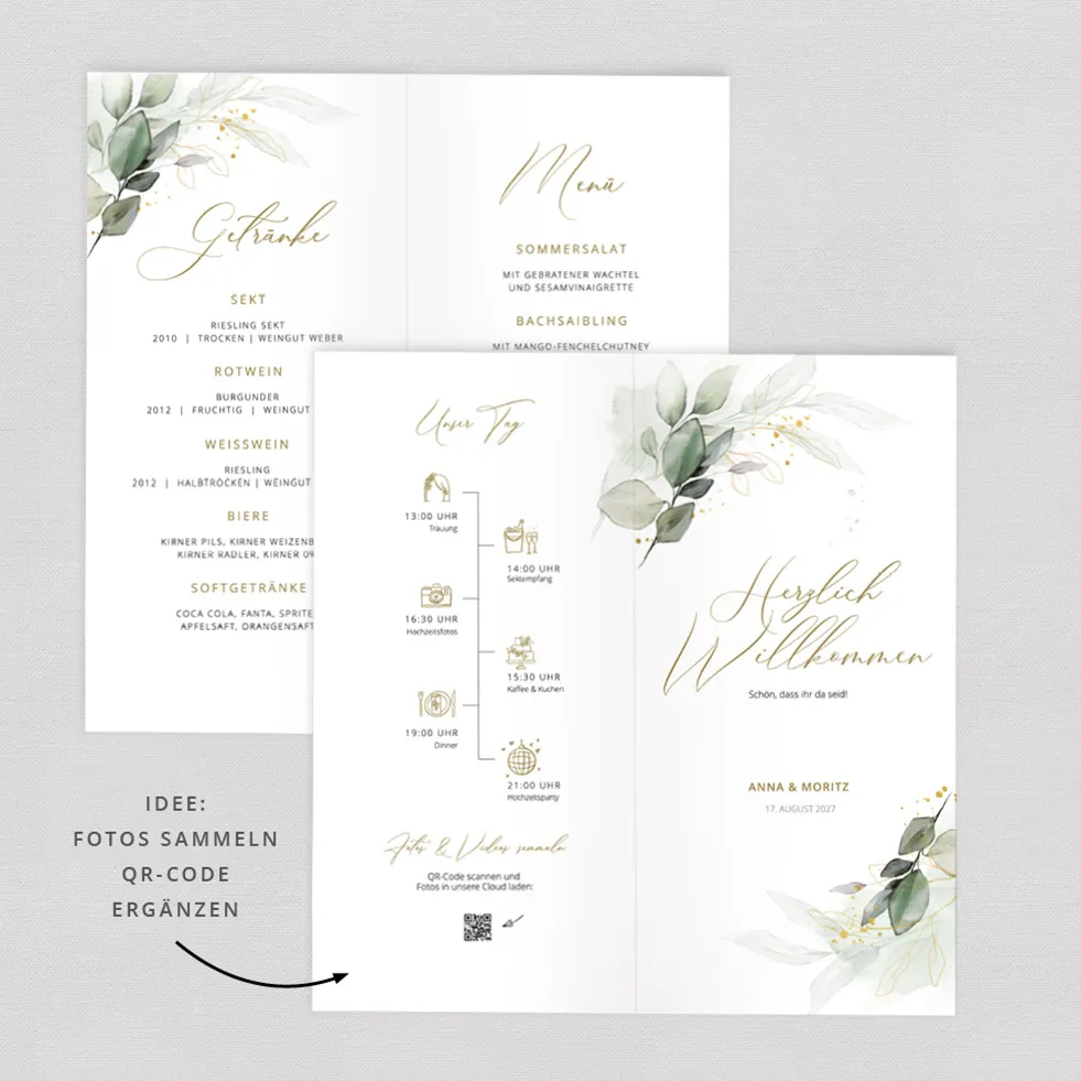 weddingstyle-feier-men-karte-eukalyptus-gold-klappkarte-102x200 image 3