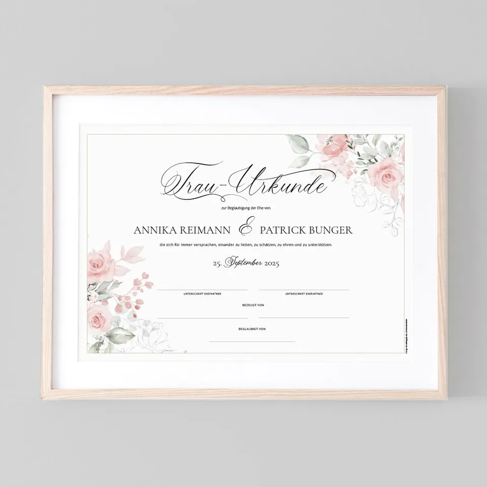 weddingstyle-trauung-trau-urkunde-romance-personalisiert image 1