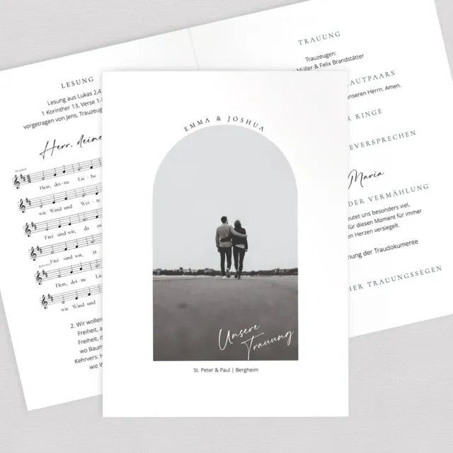 weddingstyle-venice-kirchenheft-hochzeit-personalisiert-a5 image 1