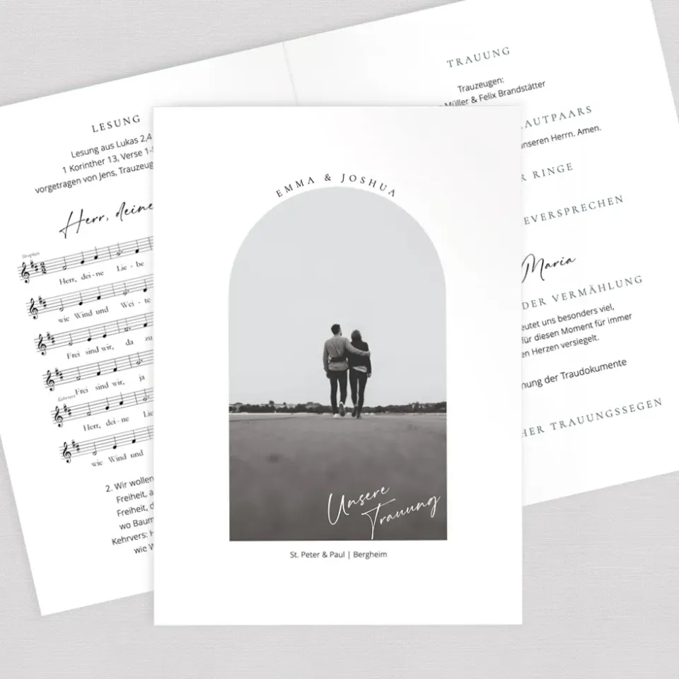 weddingstyle-venice-kirchenheft-hochzeit-personalisiert-a5 image 1