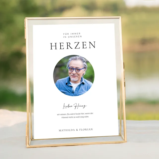 weddingstyle-trauung-gedenken-an-verstorbene-schild-mit-foto image 1