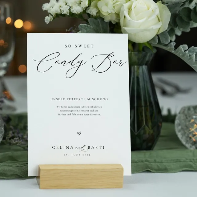 weddingstyle-feier-candy-bar-schild-elegant-a4-pdf-druck image 1