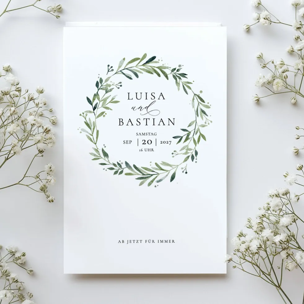 weddingstyle-greenery-kranz-hochzeitseinladung-b6-kranz-design image 1