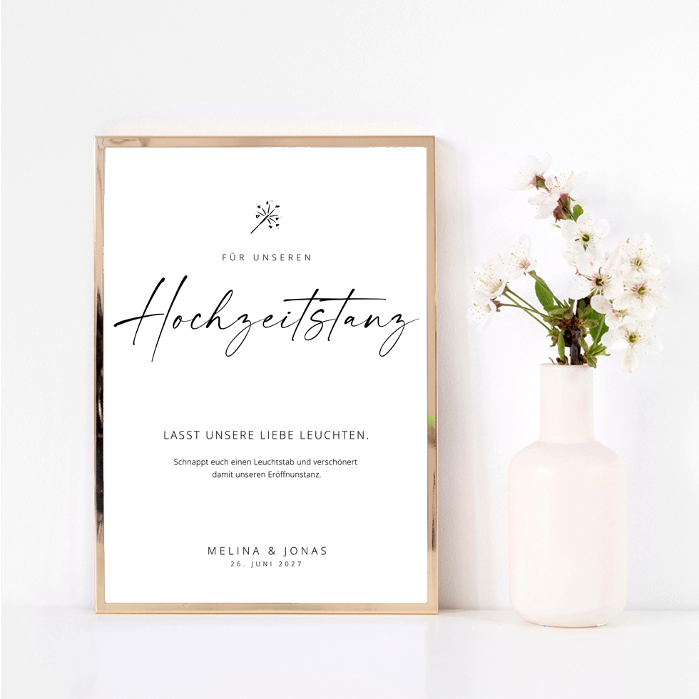 weddingstyle-feier-hochzeitstanz-accessoires-schild-modern-a4 image 1