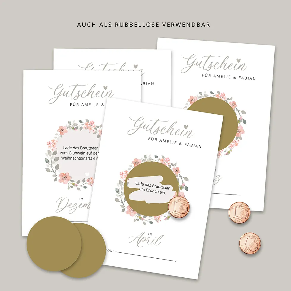 weddingstyle-geschenke-gutscheinkarten-hochzeit-12er-personalisierbar image 2