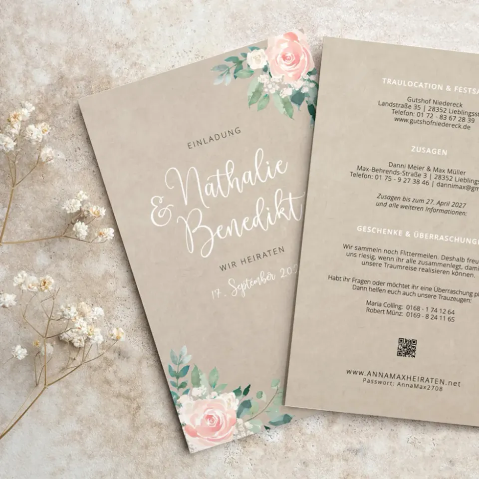 weddingstyle-hochzeitskarten-flower-romance-einladung-b6 image 1