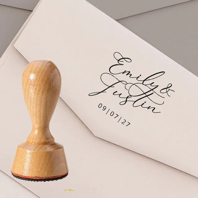 weddingstyle-hochzeitskarten-kalligraphie-stempel-personalisiert image 1