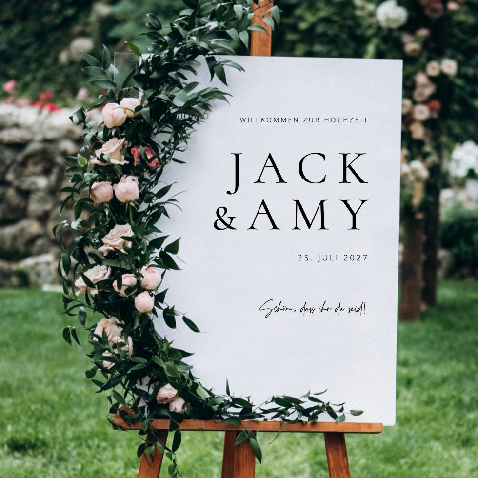 weddingstyle-trauung-jack-amy-willkommensschild-personalisiert image 1