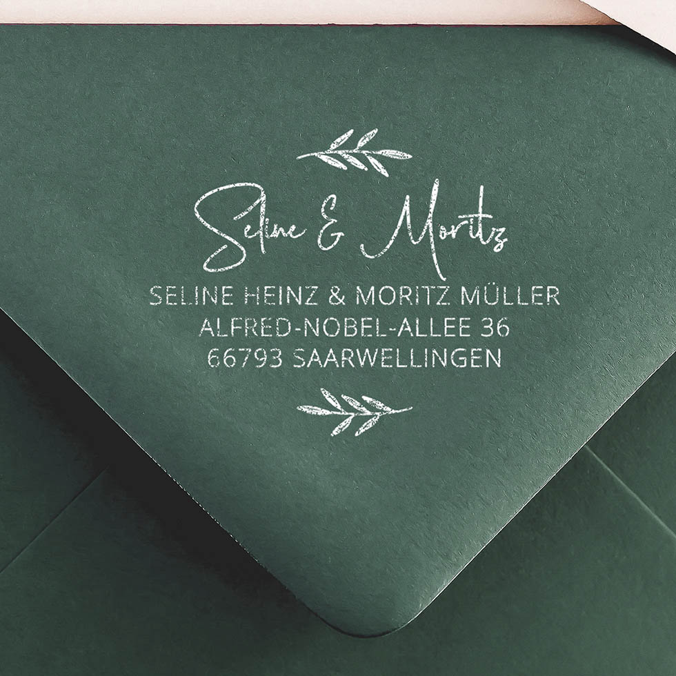 weddingstyle-handschrift-zweig-adressstempel-rund-40-mm-elegant image 1