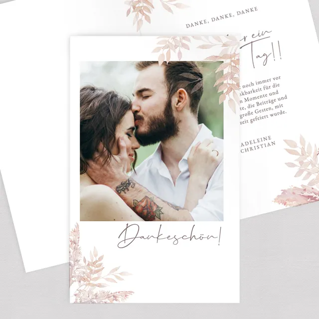 weddingstyle-pampas-dankeskarte-klappkarte-personalisierbar image 1