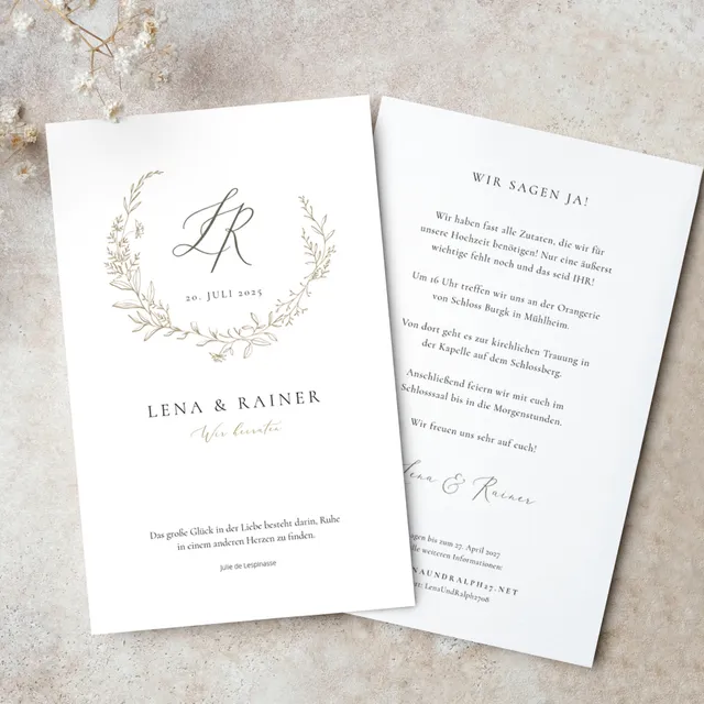 weddingstyle-hochzeitskarten-vintage-dream-einladungskarte-doppelseitig-b6 image 1
