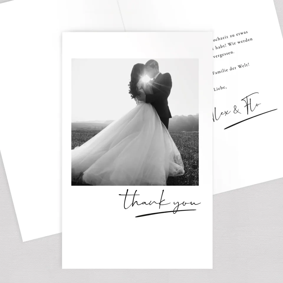 weddingstyle-hochzeitskarten-dankeskarte-thank-you-klappkarte-druck image 1