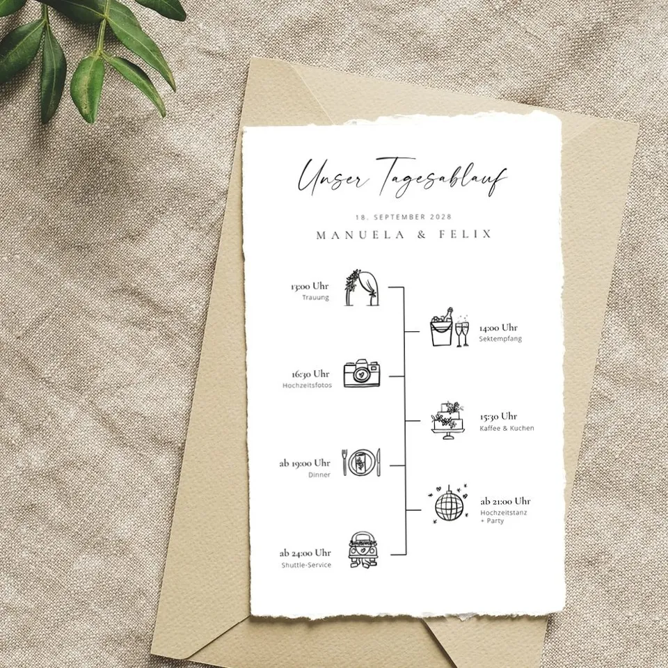weddingstyle-feier-tagesablauf-karten-elegant-programmkarte image 1