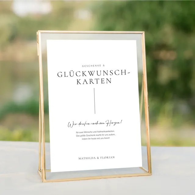 weddingstyle-pure-geschenketisch-schild-hochzeit-a4 image 1