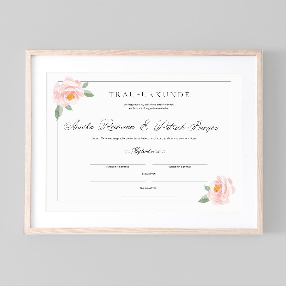 weddingstyle-pfingstrosen-hochzeitsurkunde-f-r-trauung image 1